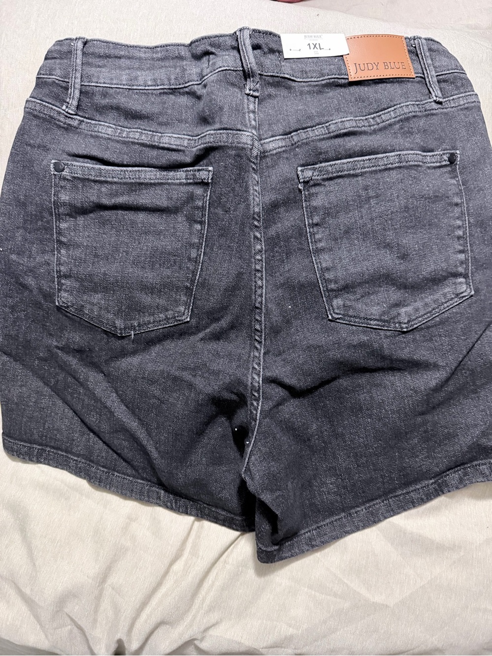 Judy Blue Charcoal Black Denim Cutoff Shorts - Picture 3 of 3